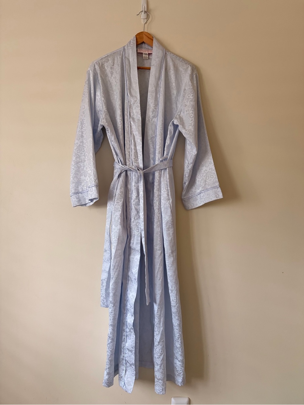 Oscar de la Renta Pink Label pale blue jacquard robe